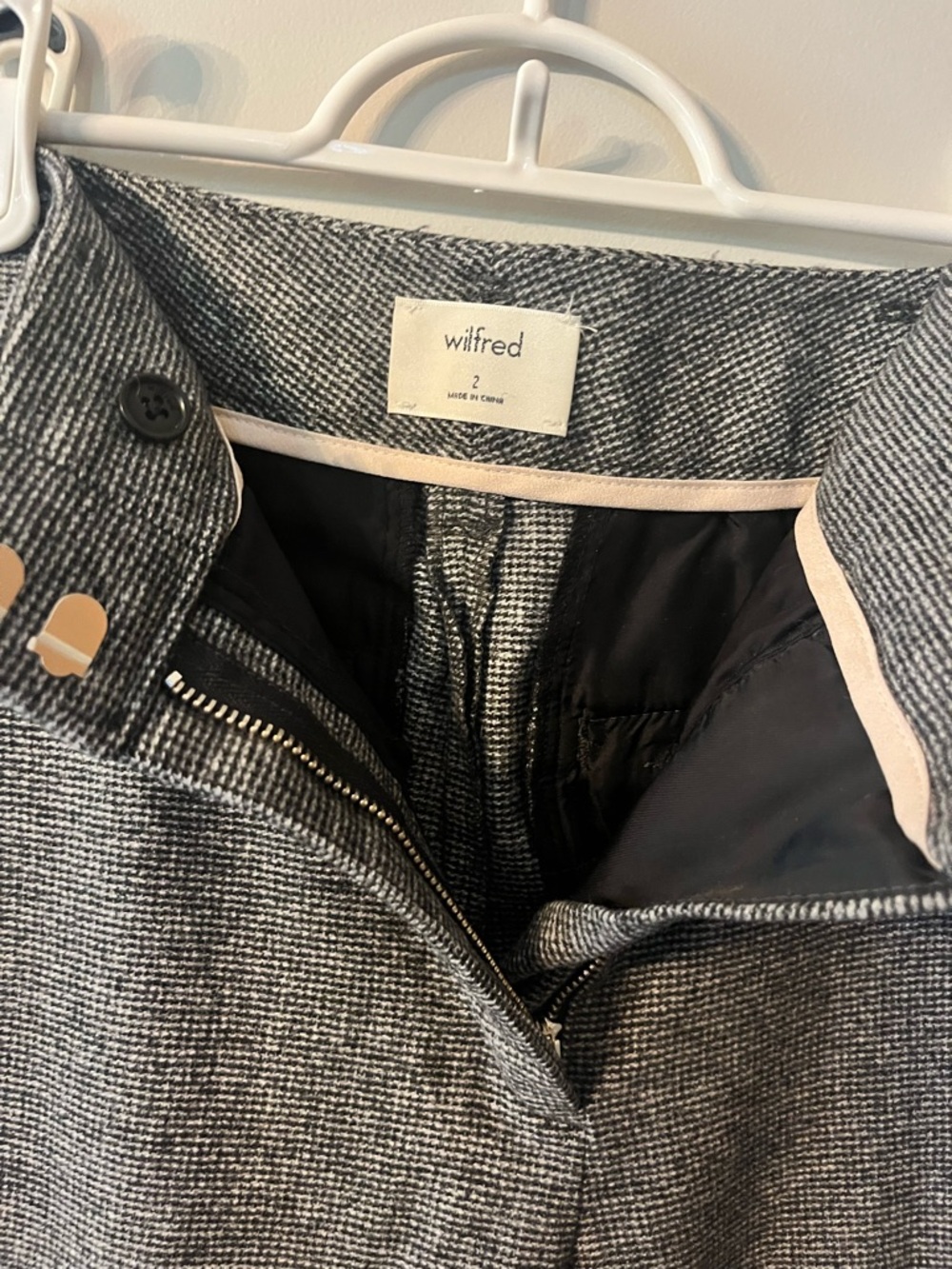 Wilfred Gray Black Tweed Pants